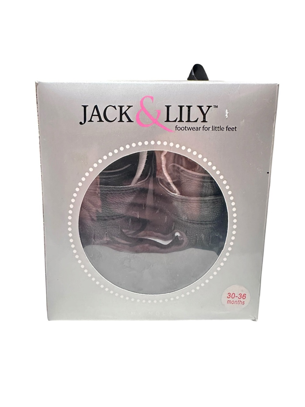 Jack & Lily My Mocs Black Fringe Leather Size 30-36 Months New